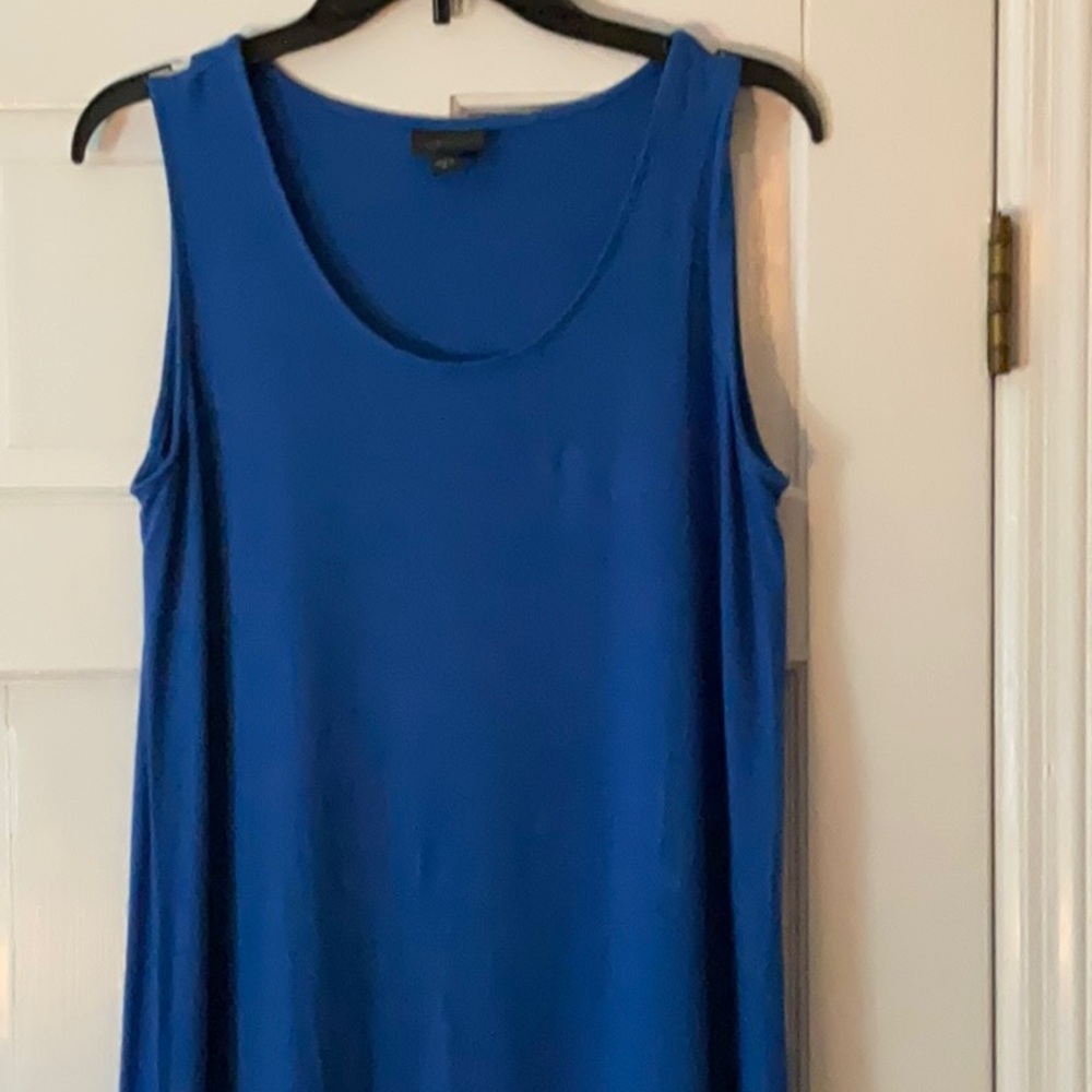 J Jill Wearever Knit Royal Blue Sleeveless Maxi Dress - Picture 3 of 9